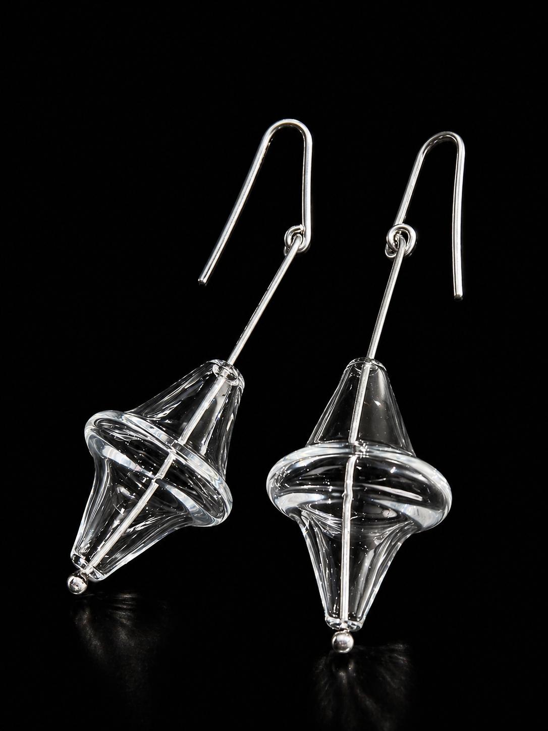 Eiko Kawaguchi - Glass Lathe Earrings