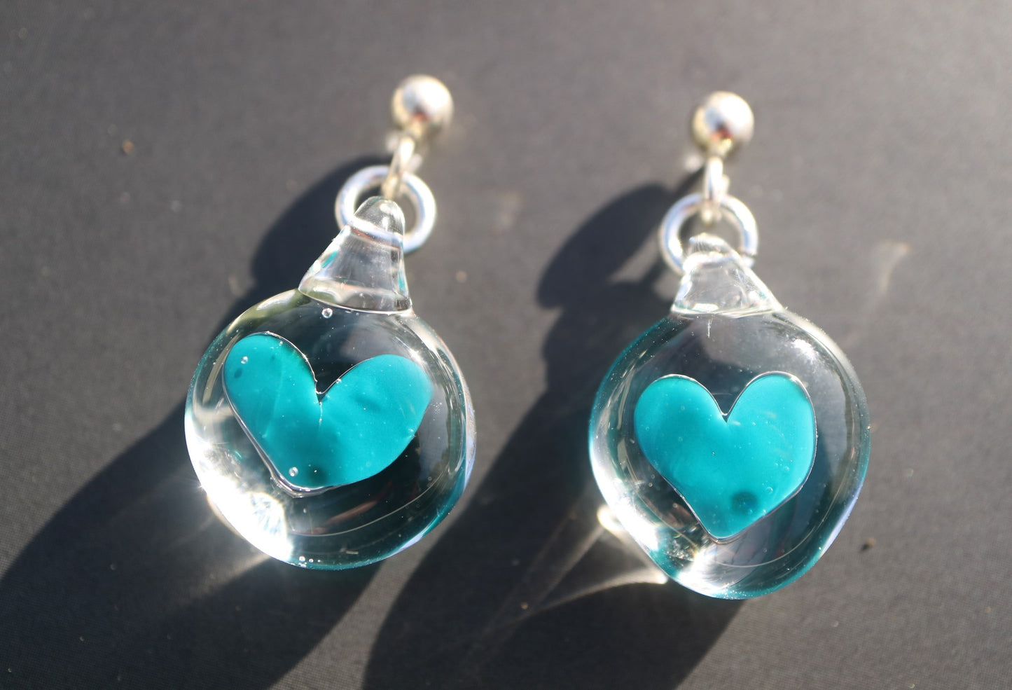 Eiko Kawaguchi - Glass Heart Studs