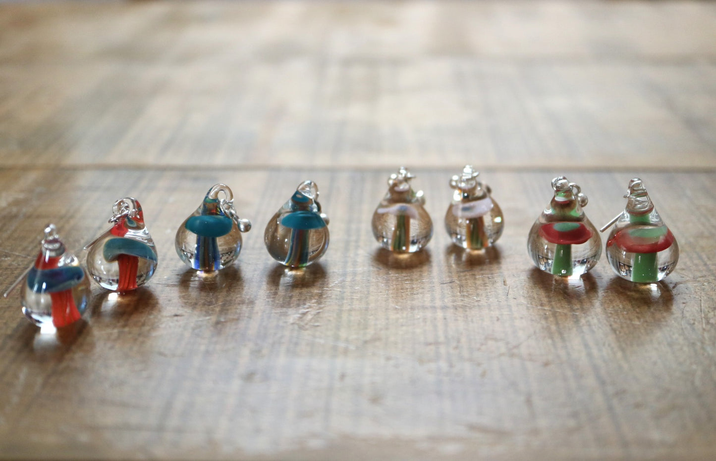 Eiko Kawaguchi - Mushroom Art Glass Studs