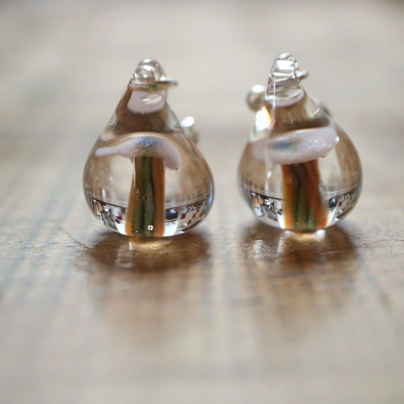 Eiko Kawaguchi - Mushroom Art Glass Studs