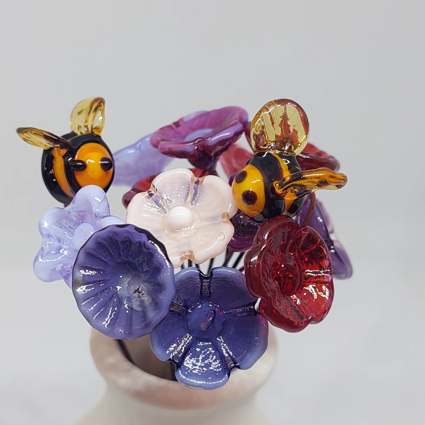 Selma Rainey - Art Glass Mini Stems - Tiny Bees