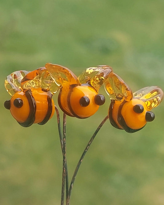 Selma Rainey - Art Glass Mini Stems - Tiny Bees