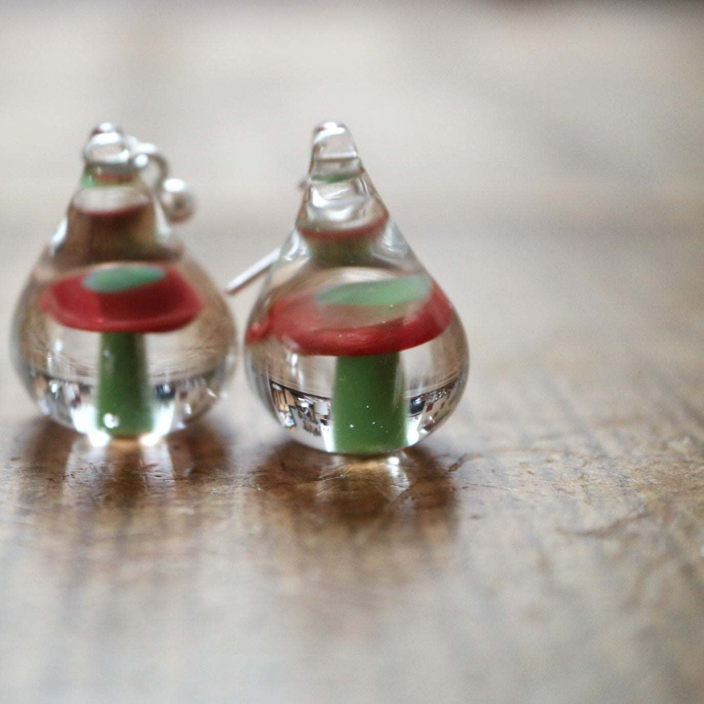 Eiko Kawaguchi - Mushroom Art Glass Studs