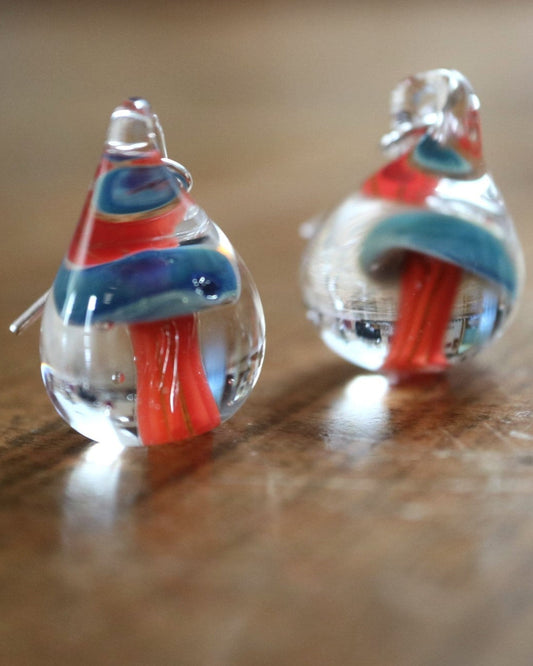 Eiko Kawaguchi - Mushroom Art Glass Studs