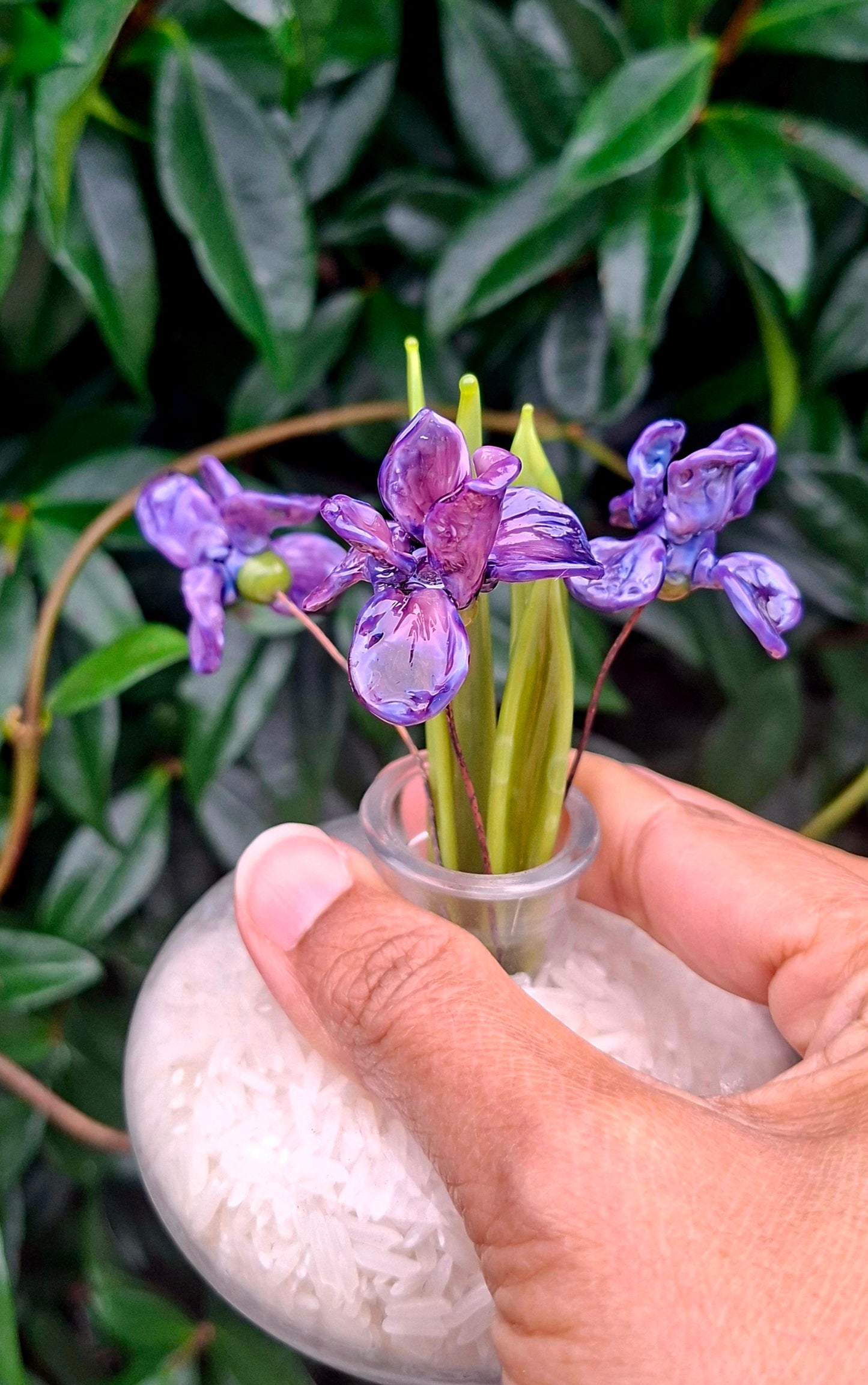 Selma Rainey - Glass Art Iris Mini Stems
