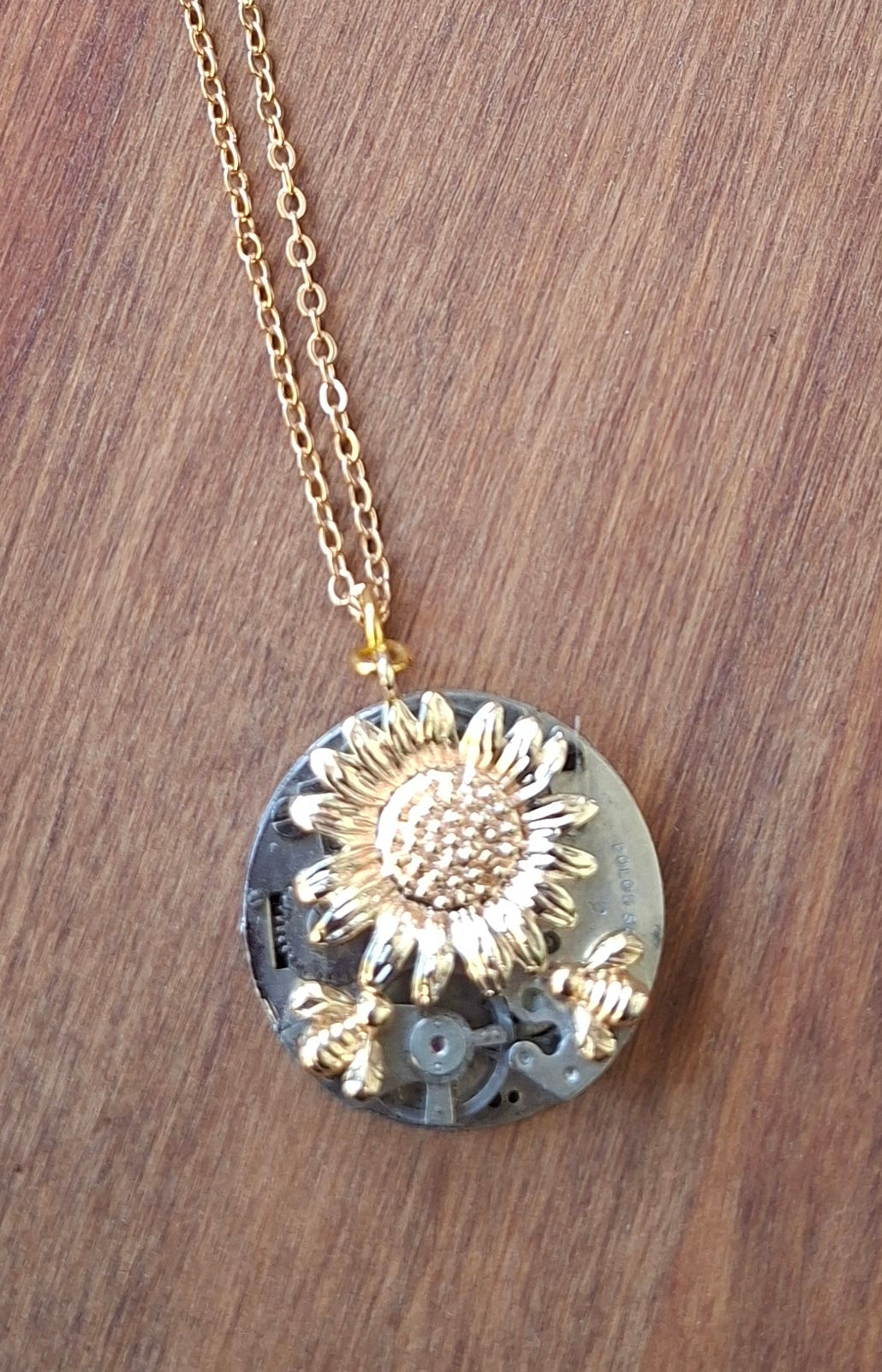 Sean Rainey - Golden Garden small timepiece pendant